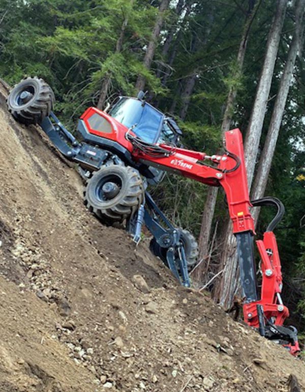 hire a spider excavator steep slope hillsides